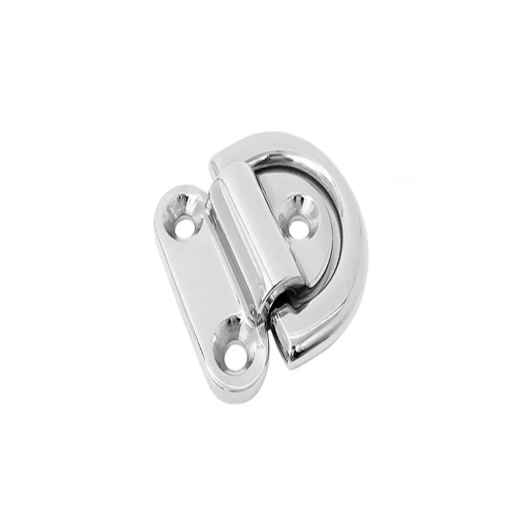 

Marine Grade 316 Stainless Steel 6mm Boat Lashing D Ring Tie Down Cleat for Yacht Motorboat Truck Mirror Polish Boat Accessories