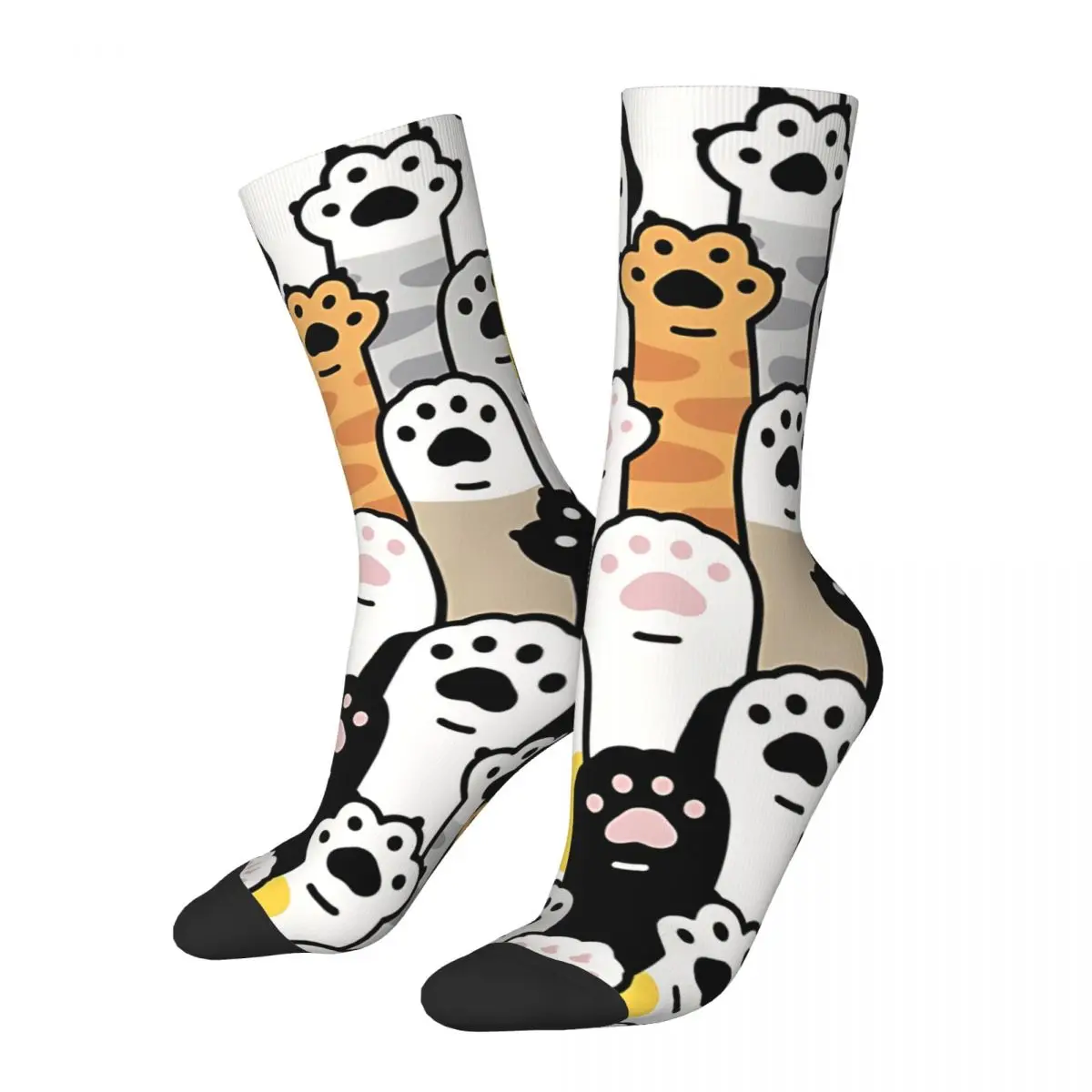 

Animal Paws Cat Paw Kitten Footprint Pattern Cartoon Men Women Socks Windproof Novelty Spring Summer Autumn Winter Stockings