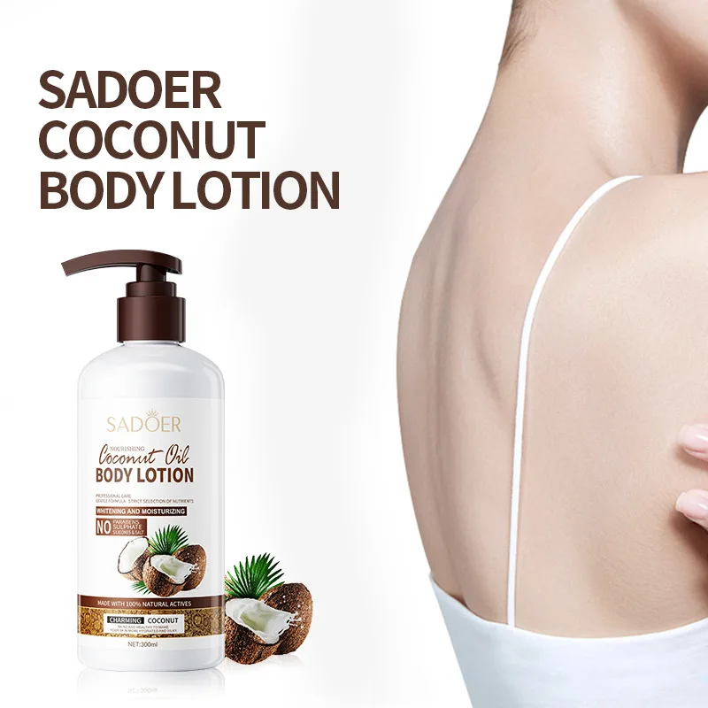 

300ML Skin Whitening Body Lotion Brightening Moisturizing Lightening Cream for Face, Black Skin, Armpit, Inner Thigh, Foot, Hand