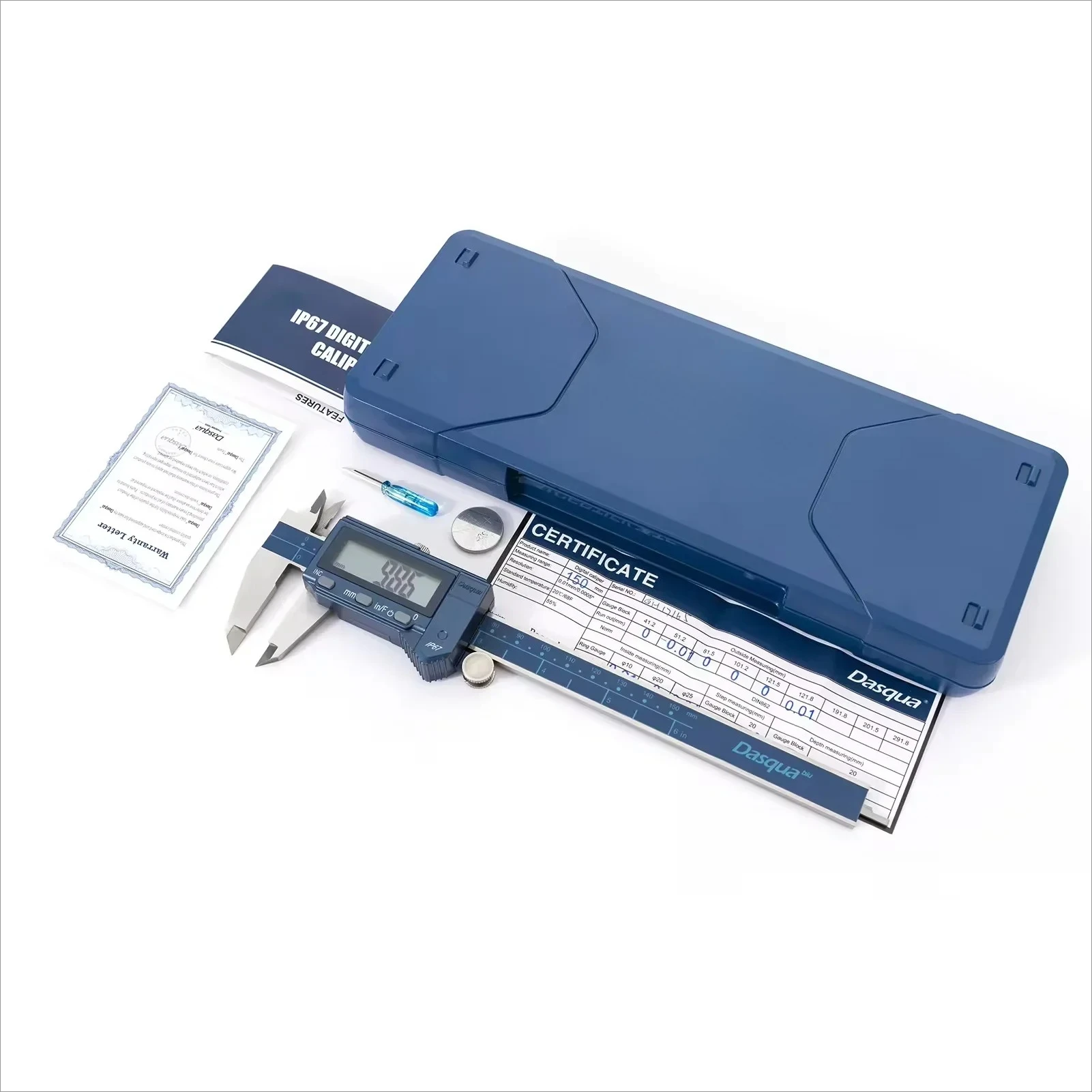 Dasqua-calibrador Vernier Digital de acero inoxidable IP67, 0-150mm, 0-200mm, Calibrador Digital de 0-300mm, herramienta de medición Digital Paquimetro