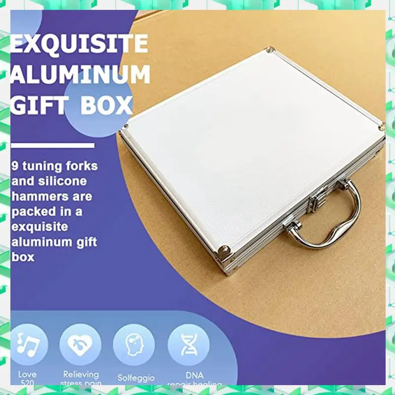 

FIZP Tuning Fork Set - 9 Tuning Forks Are Perfect For , Chakra, Sound Therapy, Complete With A Beautiful Aluminum Gift Box