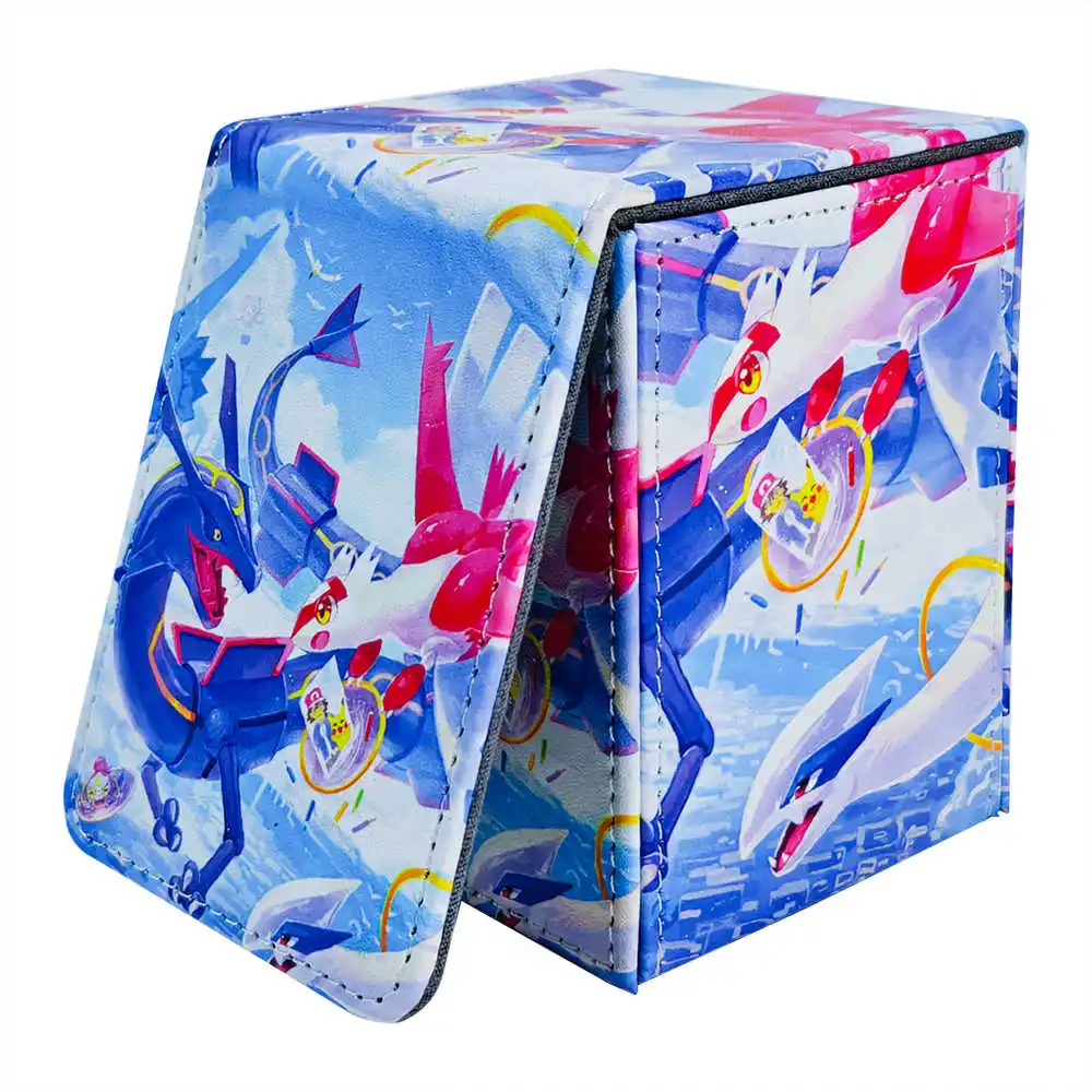 

Diy новый мультфильм Ptcg Rayquaza Latias коробка для хранения карт Opcg Dtcg Ygo Ws Ptcg кожаная коллекция карт защитная коробка подарочные игрушки