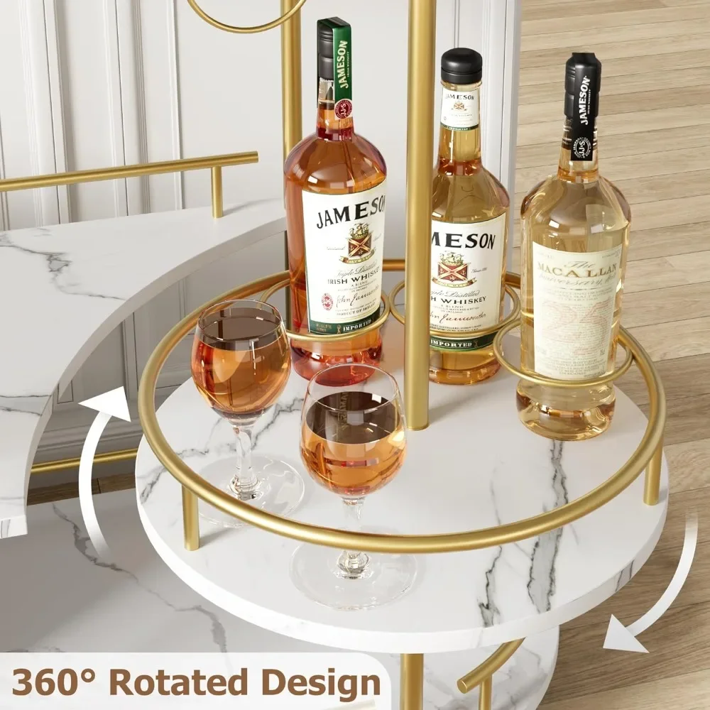 Bar Serving Car Wine Rack Kitchen Home and Kitchen 3 Tier Bar Carts for The Home Barware Dining Freight free