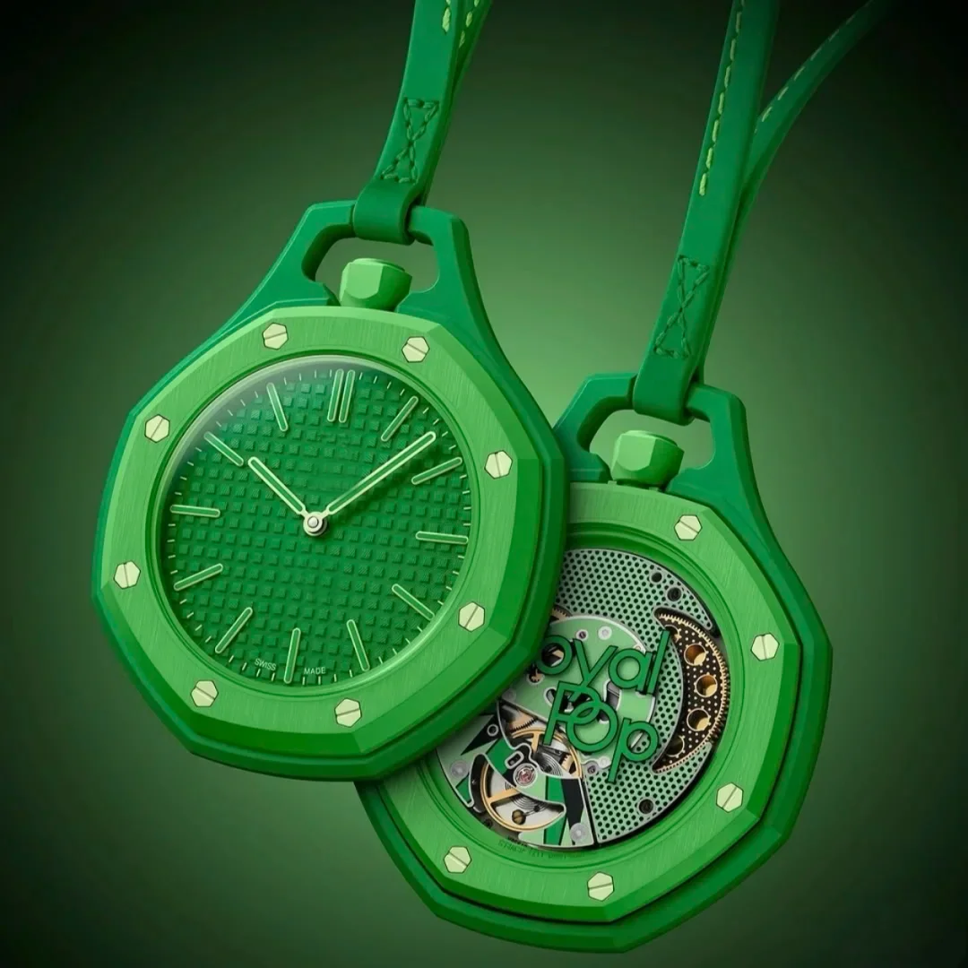 

2026New Pocket Watch Pendant Men's and Women's Colored Candy Octagonal Quartz Movement Leather Lanyard Casual Fashion Style Gift