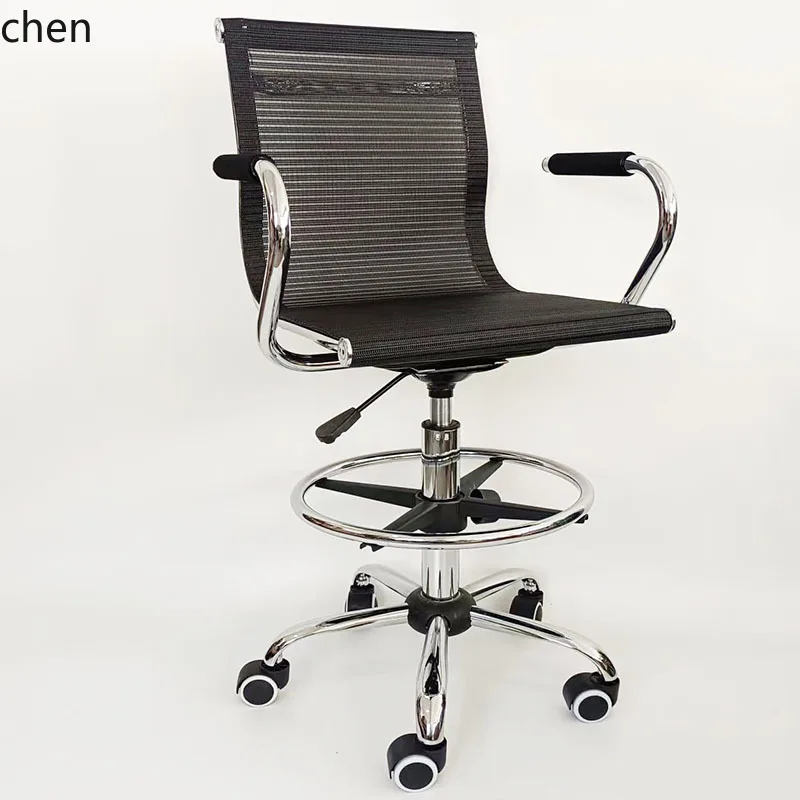 ZML Breathable Mesh Chair Lift Swivel Chair Minimalist Study High Bar Chair