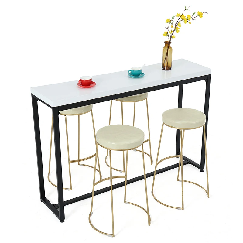 

Nordic household small bar counter Solid wood bar table Against the wall table Simple entrance table Living room balcony Leisure