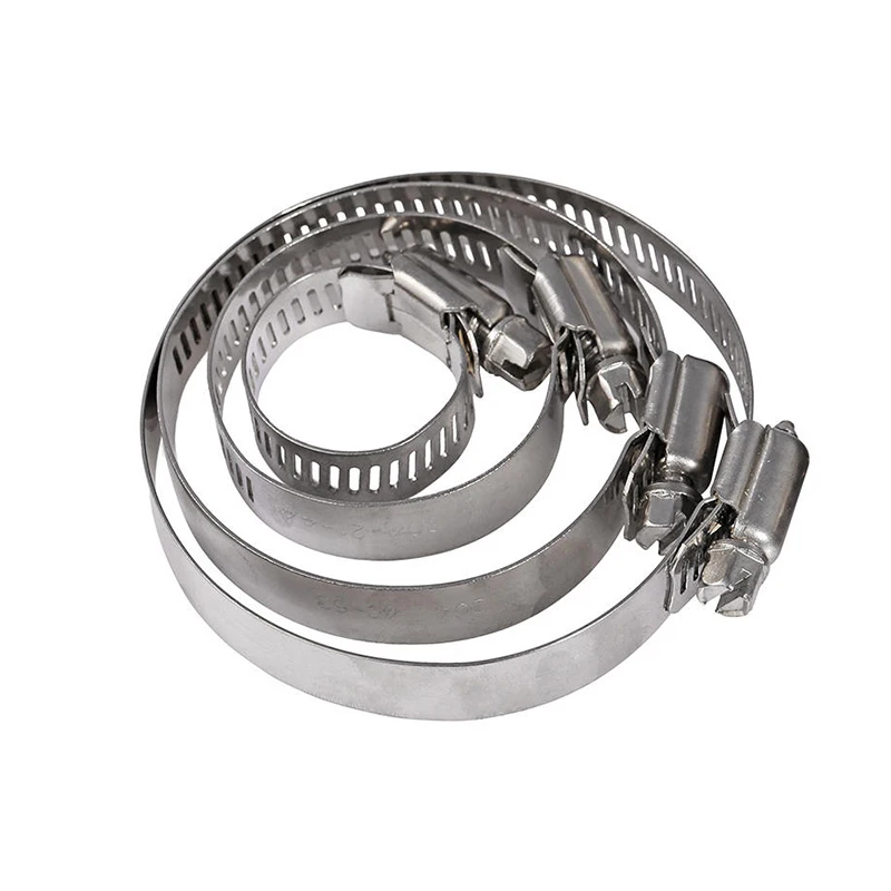 2PCS 6-152mm 304 Stainless Steel Pipe Clamp Throat Clamp Throat Collar Gas Pipe Card Tube Clip Adjustable Throat Hoop