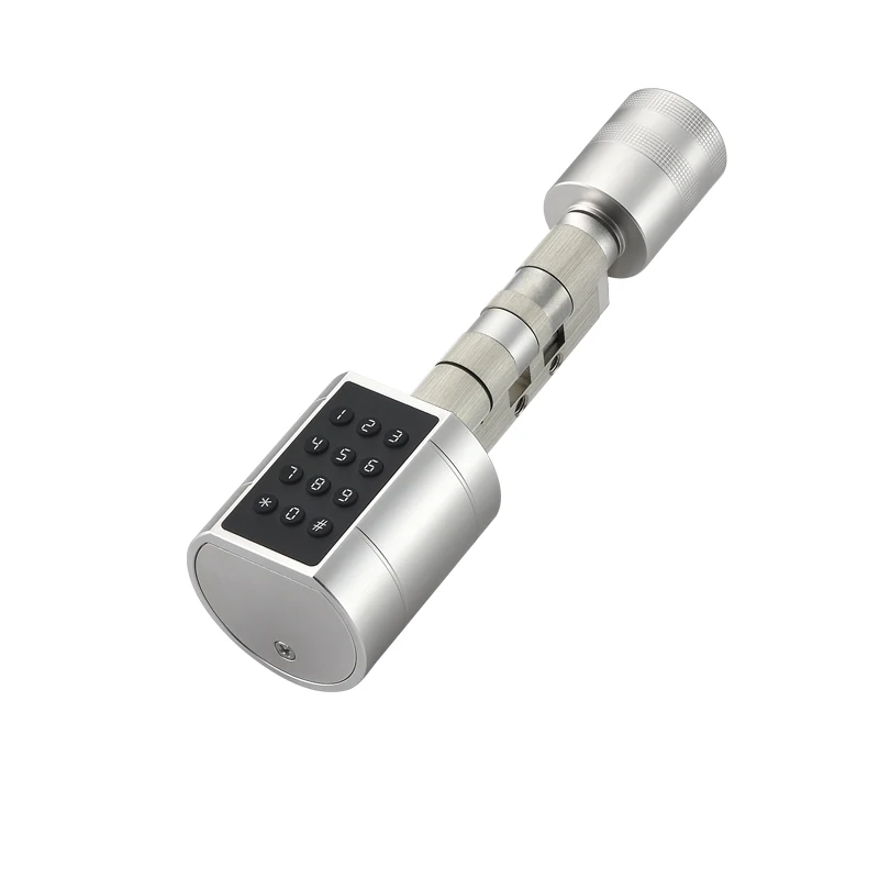 

Регулируемый умный цилиндрический дверной замок с отпечатками пальцев, механический ключ Tuya WiFi TT Lock, приложения, совместимые для домашнего офиса