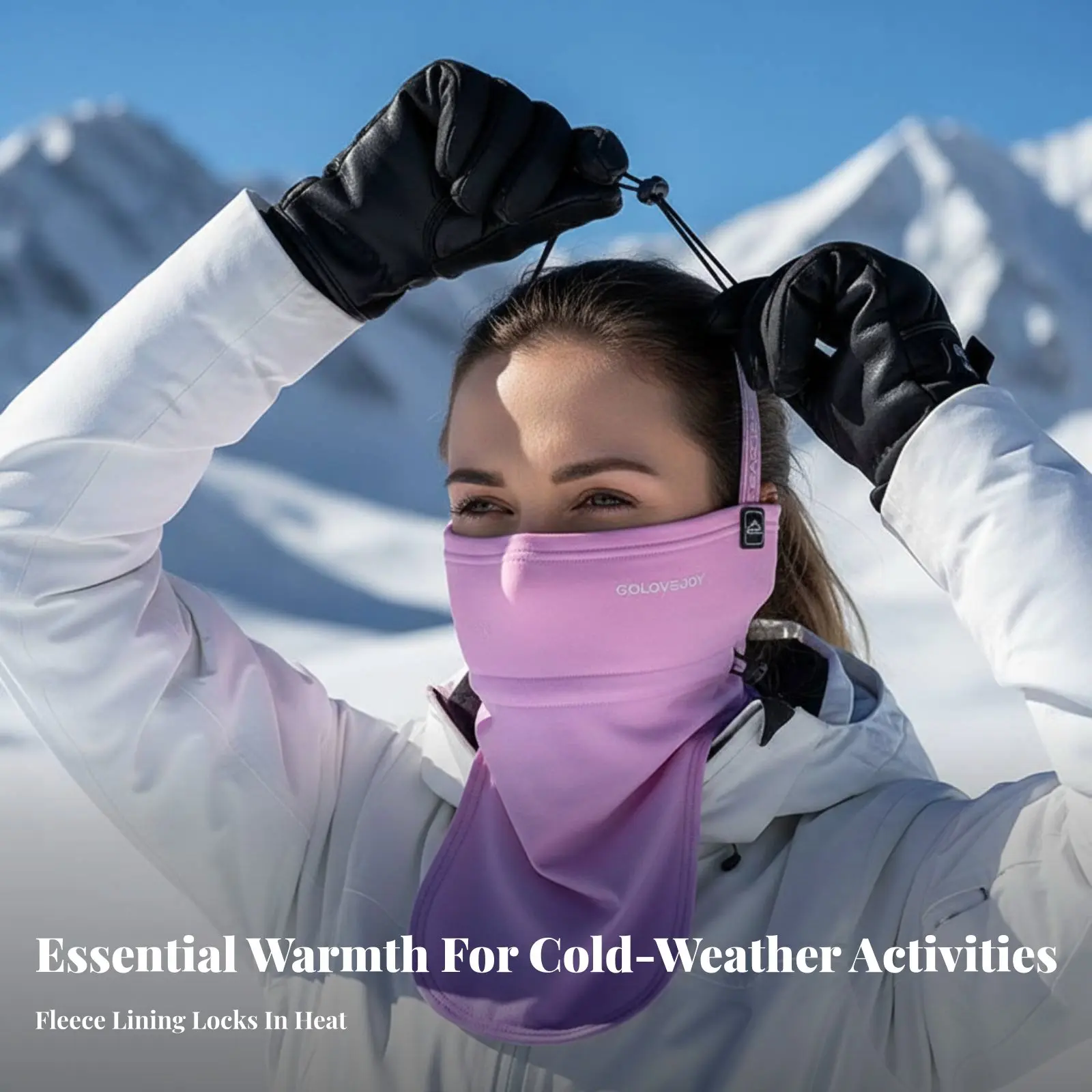 

Windproof Neck Warmer, Fleece Face Cover, Cold Protection, Skiing, Cycling, Unisex Ear Cover