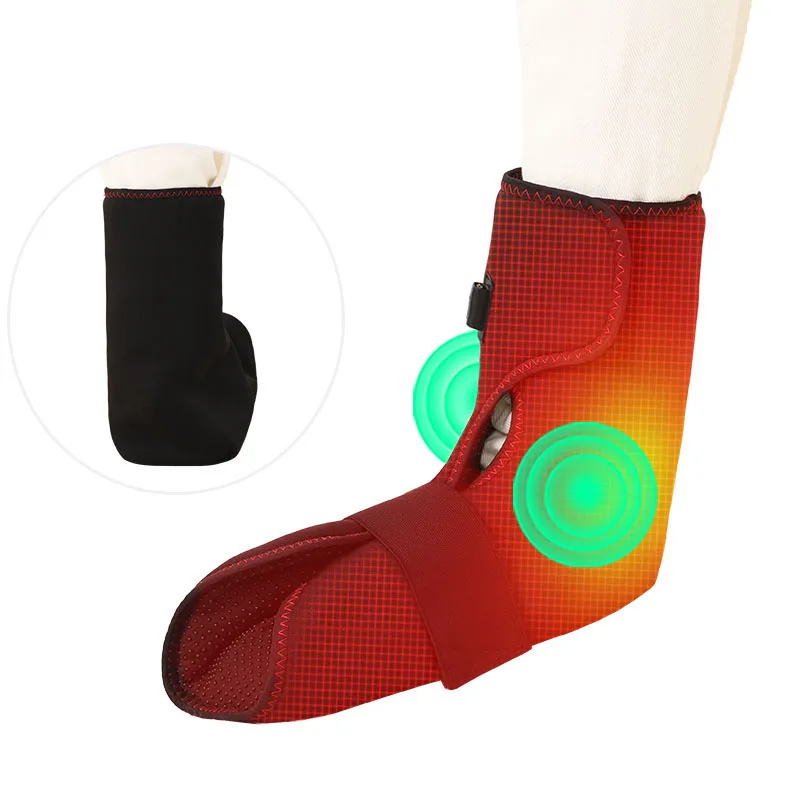 Elektrisches Fußmassagegerät mit Wärme und Vibration, zur Erholung, Wärmetherapie zur Schmerzlinderung, bei Sportverletzungen, zur Gelenkwärme, 3-stufiger Timer