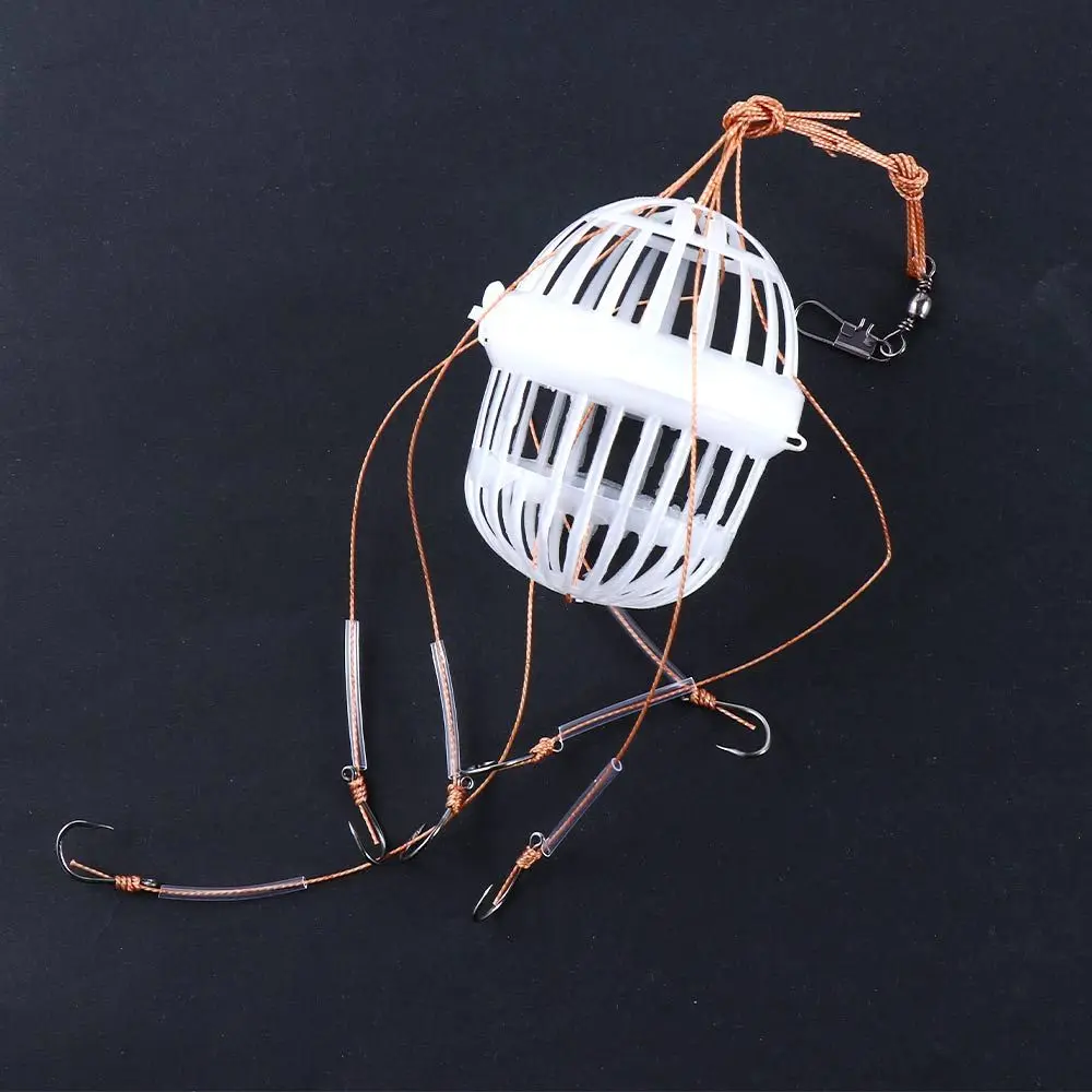 

Holder Plastics Carp Spherical Six Strong Carbon Steel Bait Feeder Cage Explosion Baits Cage Fishing Hooks Explosion Hooks