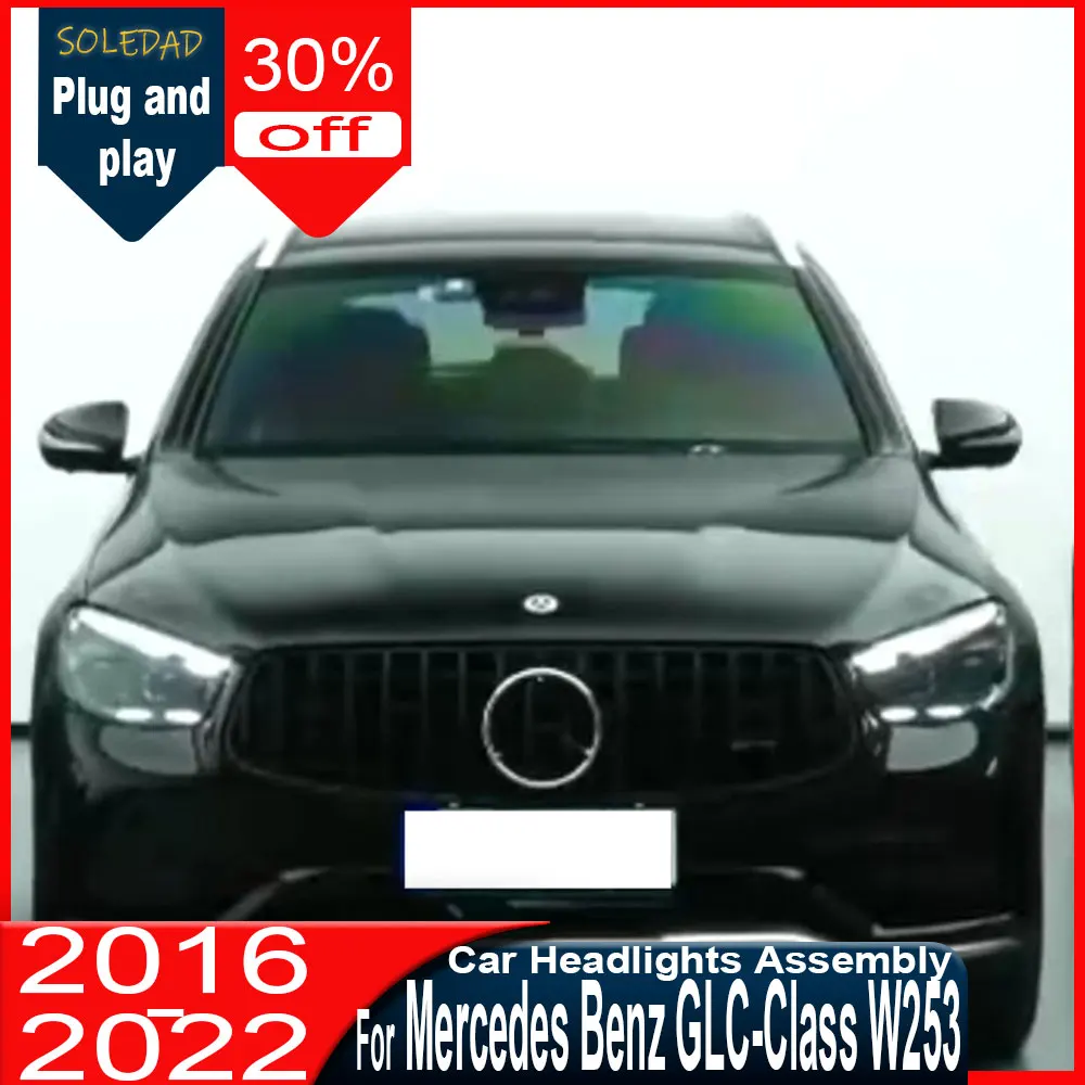 

For Mercedes-benz GLC w253 2016 2017 2018 2019 2020 2021 2022 Headlight Assembly LED DRL Projector Lens Dynamic Plug and play