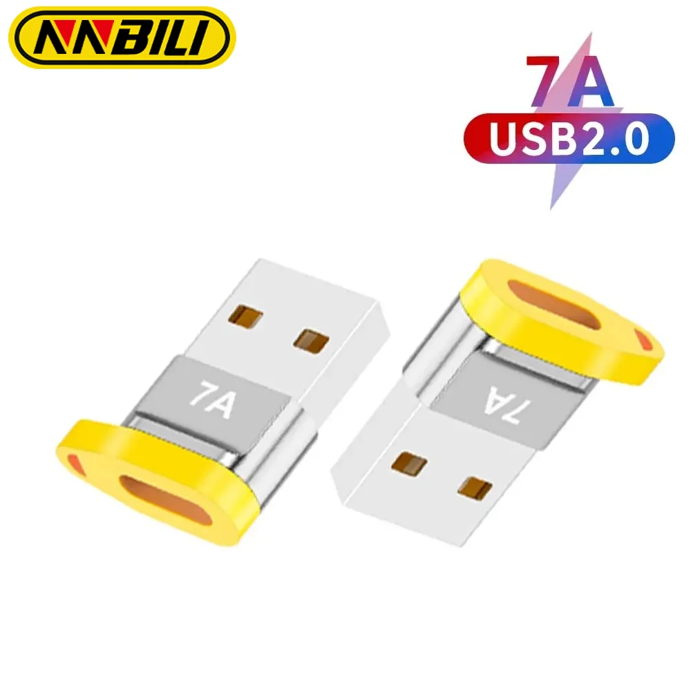 NNBILI 7A USB To Type C OTG Adapter 120W USB Male To Type-c Female Charger Converter for Macbook Samsung Adapter Data Transfer