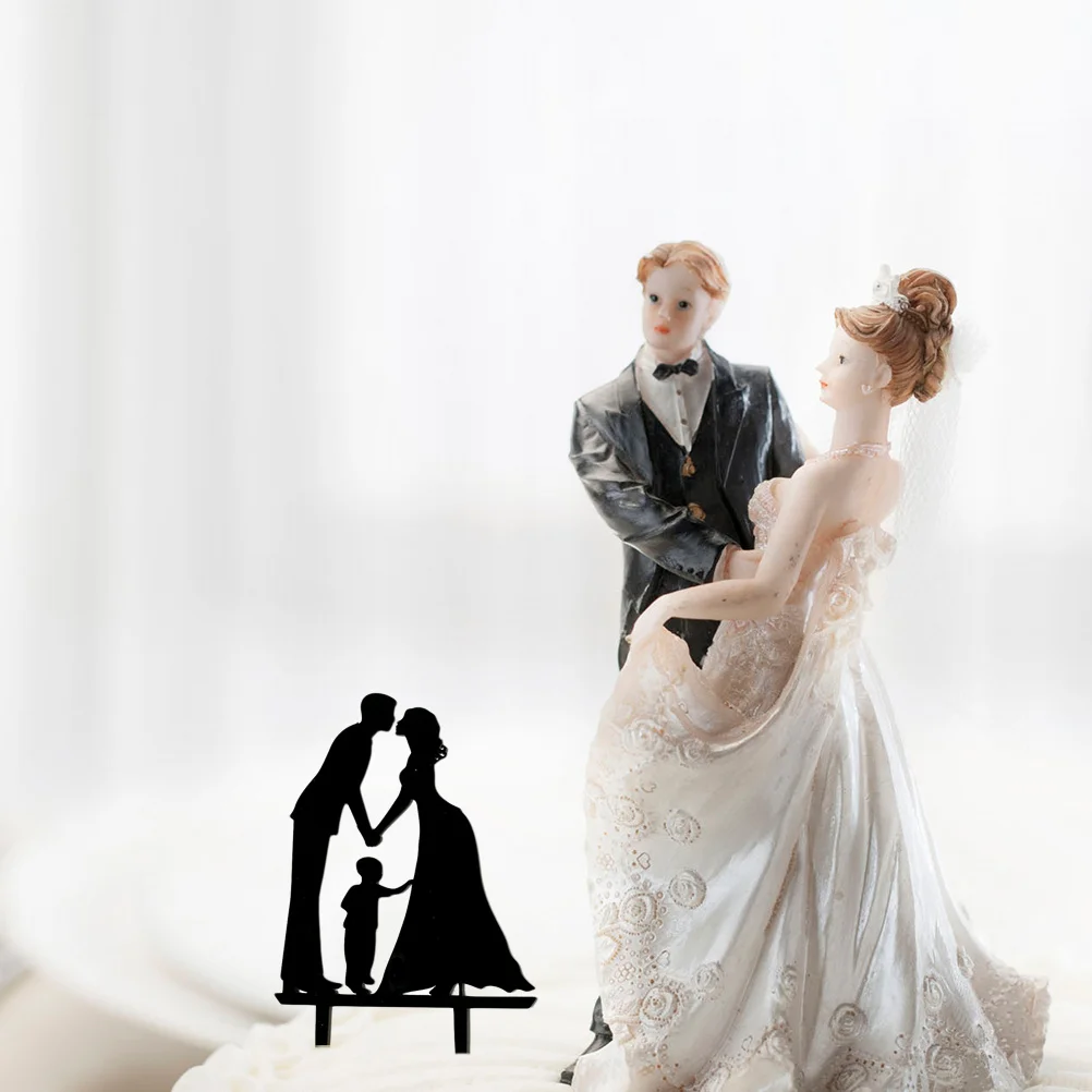 

Acrylic Rustic Wedding Cake Topper Bride Groom Son Romantic Marriage Anniversary Decoration Wedding Cake Toppers