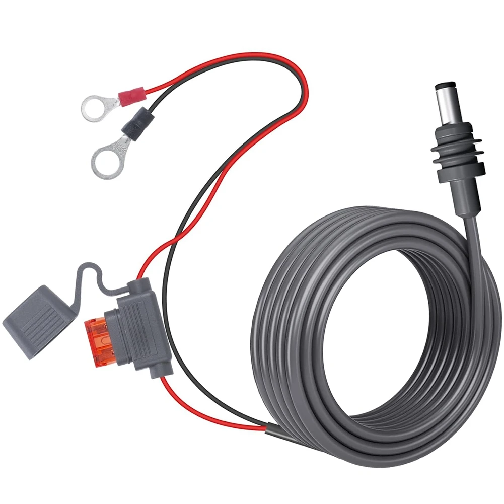 【MUST-HAVE】For Starlink Mini For RV, Boat Off-Grid Solar Compatible 12V-48V, Direct Battery Power Cable- 5M(16.4FT), 18AWG DC In