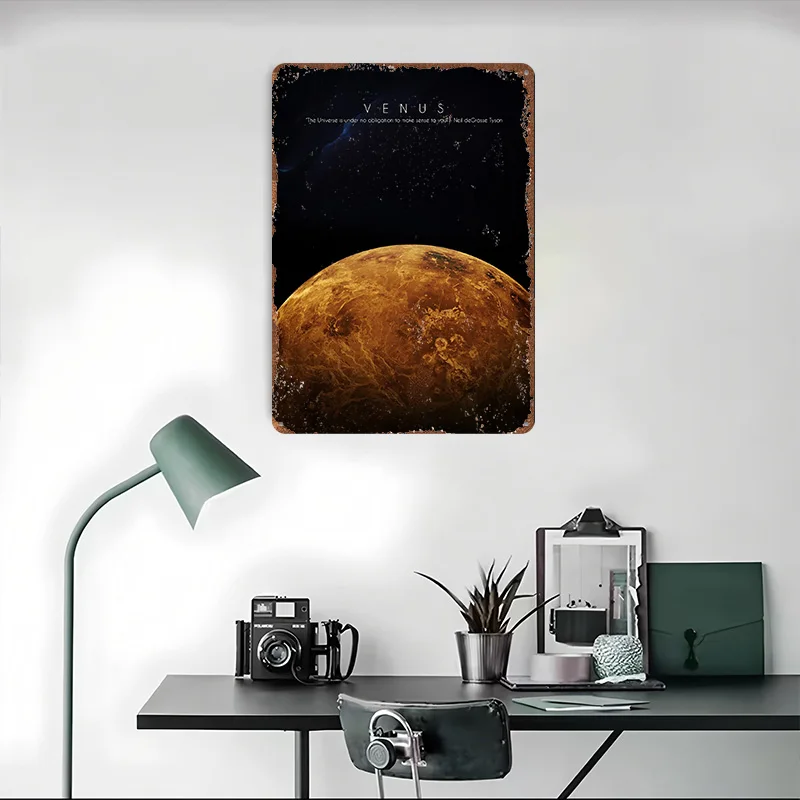 ملصق فينوس معدني علامات القصدير ديكور المكتب علامة معدنية مخصصة لتزيين جدران الفن أشياء لتصميم الغرفة ديكورات المنزل في