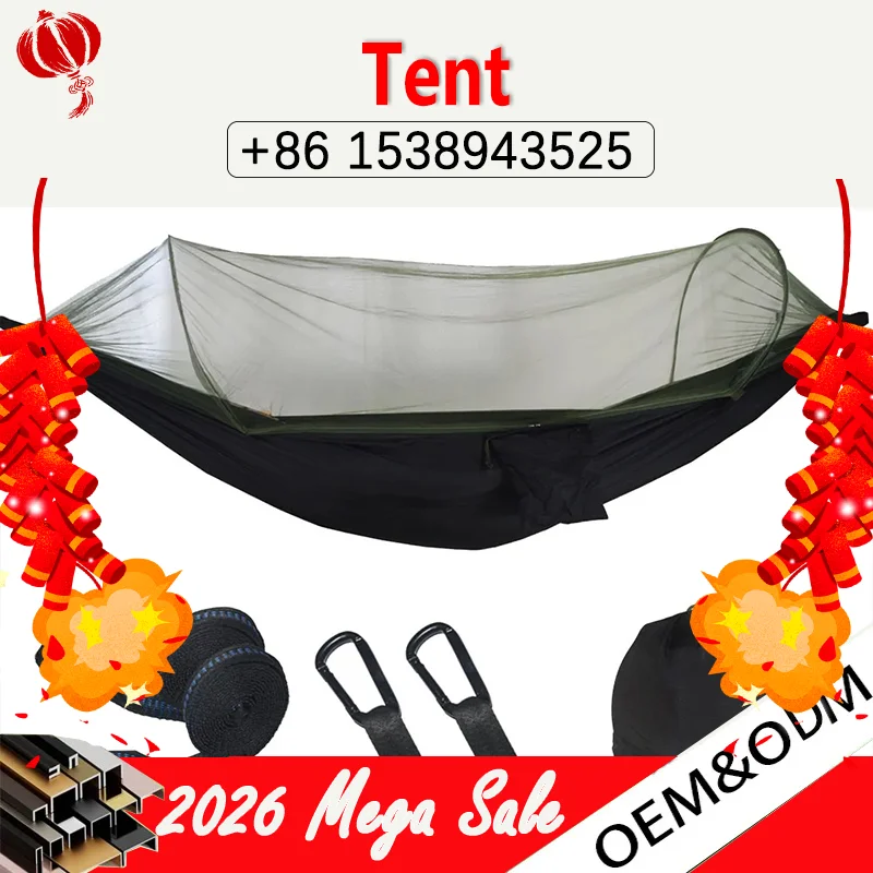 Waterproof Breathable Camping Hammock Tent with Mosquito Net Rain Cover Quick Setup Heavy Duty for Backpacking Beach Travel