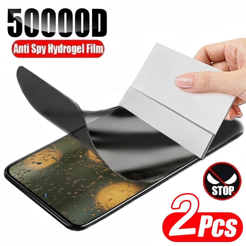 2Pcs Anti-Spy Hydroge Film Screen Protector For Samsung Galaxy S21 S20 S22 S24 S23 Ultra Plus S21 FE Note 9 8 20 10 Ultra Film