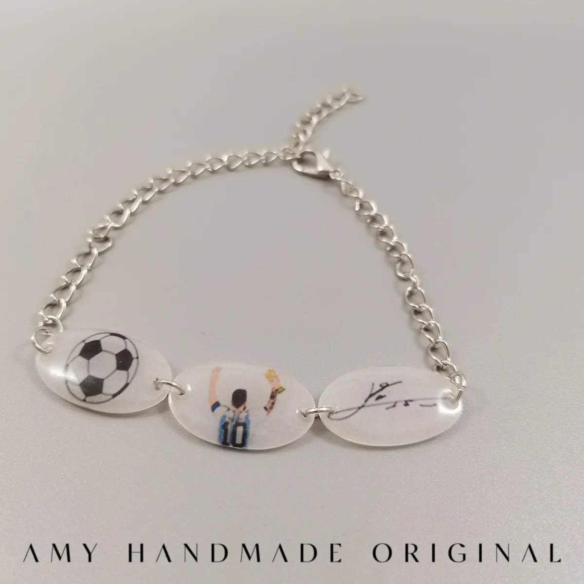 Messi Jersey Bracelet   Acrylic Steel  Football Star Messi Bracele Cute Things Jewelry Accessories Gift For Fans Gifts