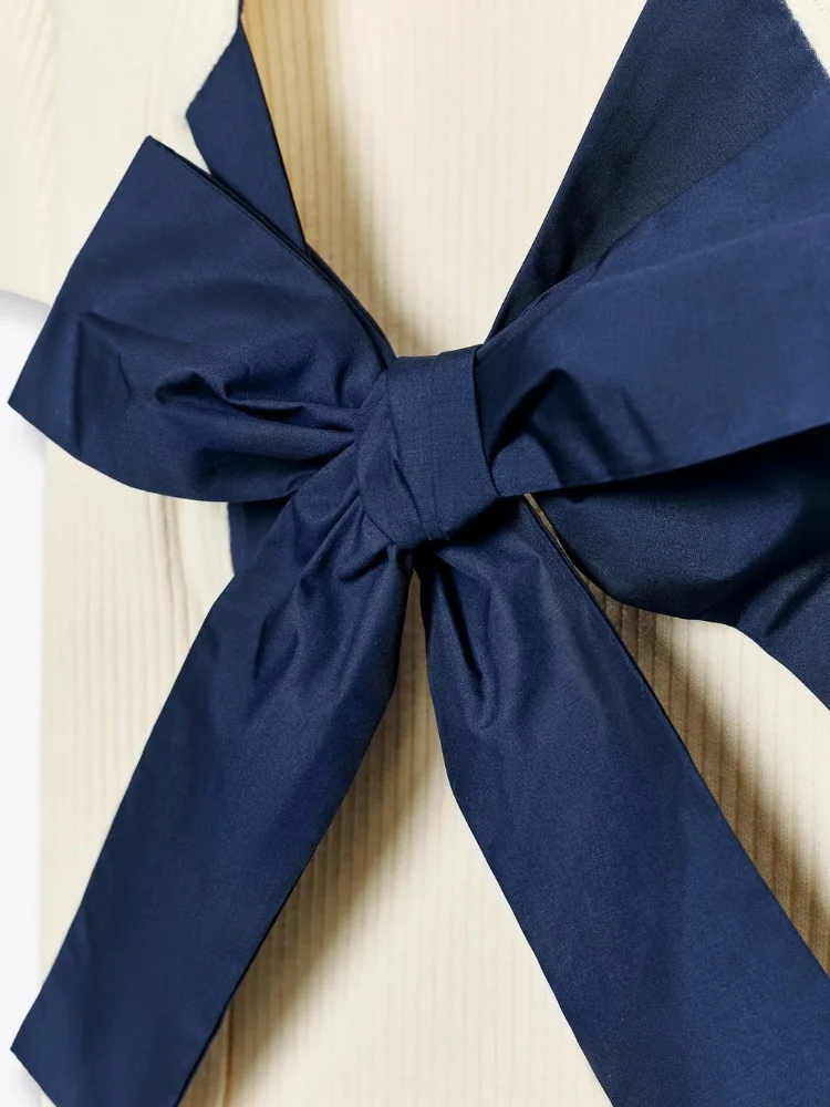 المرأة عارية الذراعين Bowknot محبوك سترة بلون نصف كم جولة الرقبة البلوز المرأة موضة جديدة سليم صالح Highstreet الأعلى #4