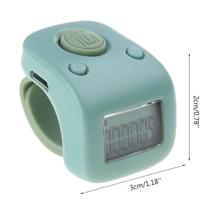 Portable Digital LCD Finger Ring Tally Counter Multi-color 6 Channel Counting 6 Digit  Bead Prayer Counter Clicker