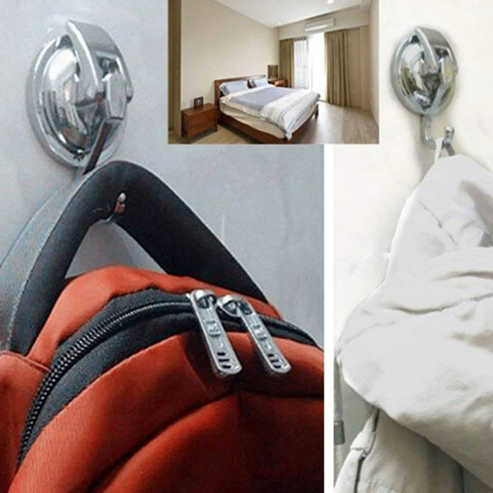 ABVJ-Heavy Duty Vacuum Suction Cup Hooks (4 Pack) For Kitchen Bathroom Restroom Organization