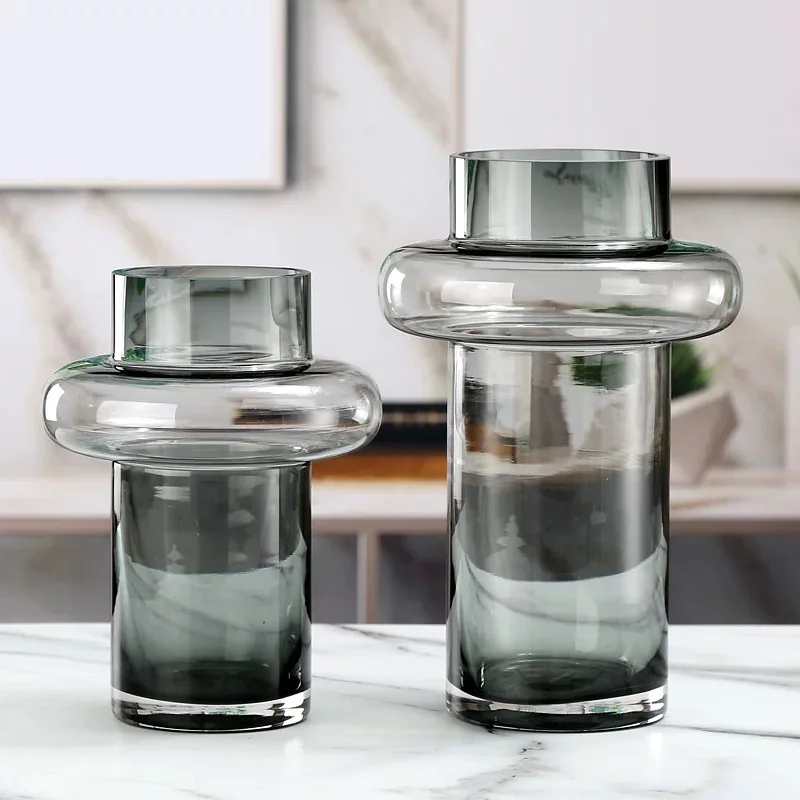 Glass Vase Abstract Geometry Transparent Hydroponic Flower Arrangement Modern Home Decoration Wedding Accessories