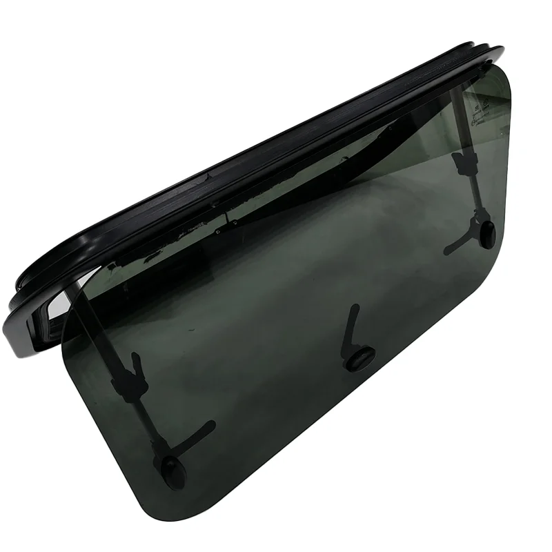 MAYGOOD 900x900mm Aluminum Alloy Round Corner Push-out Window Tempered Glass Trailer House RV Body Parts Wholesale