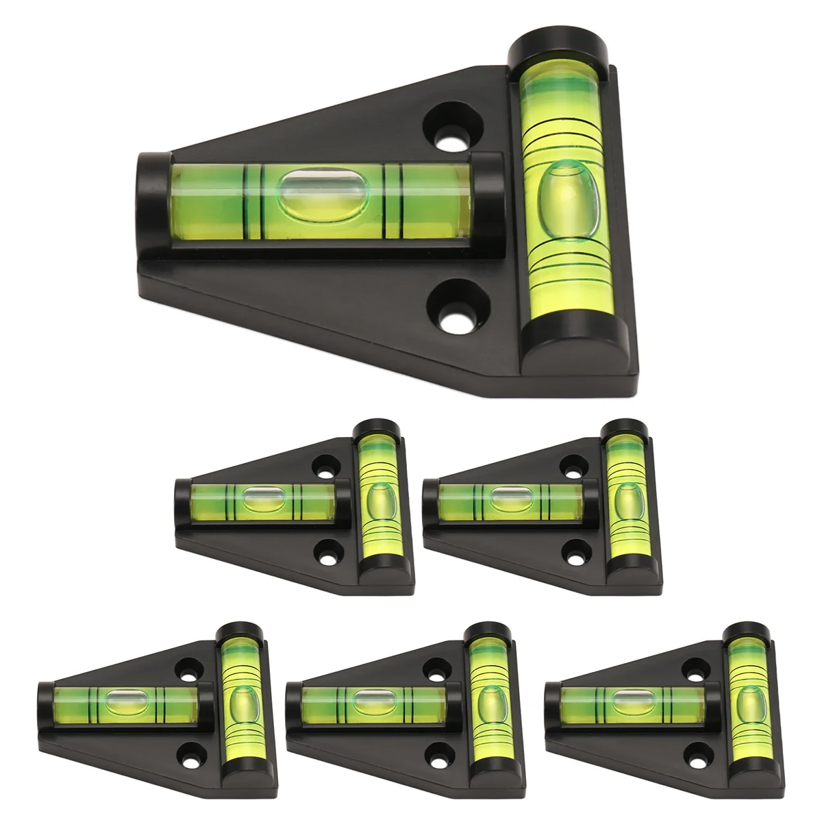 YDSC 6 Pack RV T Level, 2 Way T-Type Cross Check Bubble Level for Caravan RV Camper Trailer Motorhome Machines Boat