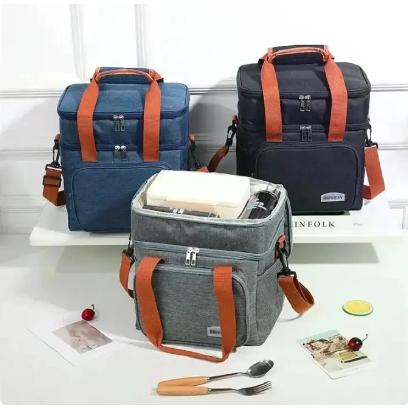 Bestseller Thermische Lunchbox Extra Dicke Isolierte Brotdose Tragbare Bento-Tasche für Büro Schule Picknick Outdoor mit Kühlfach