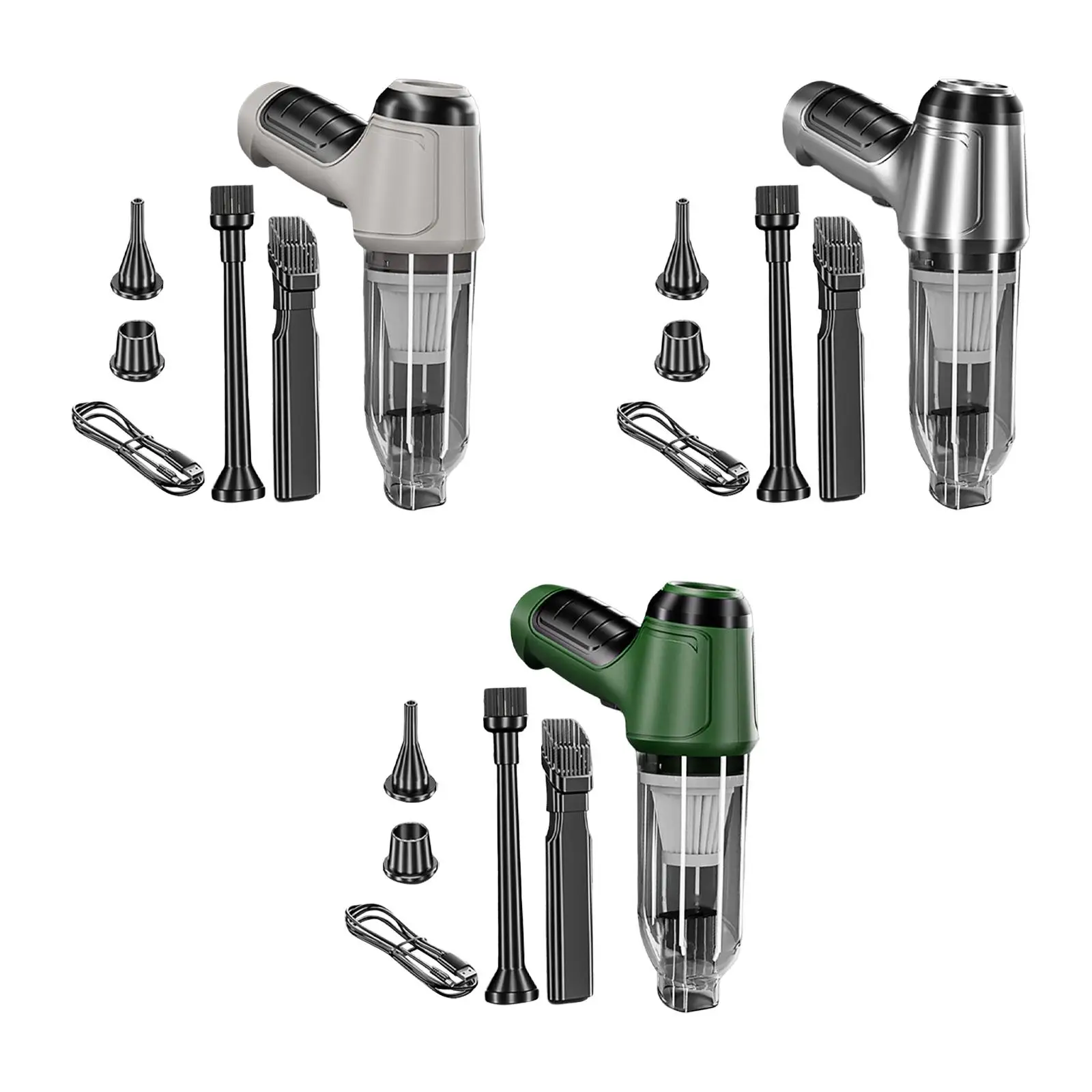 مكنسة كهربائية محمولة للسيارة مع فوهات وسادة لوحة أجهزة القياس في المكتب