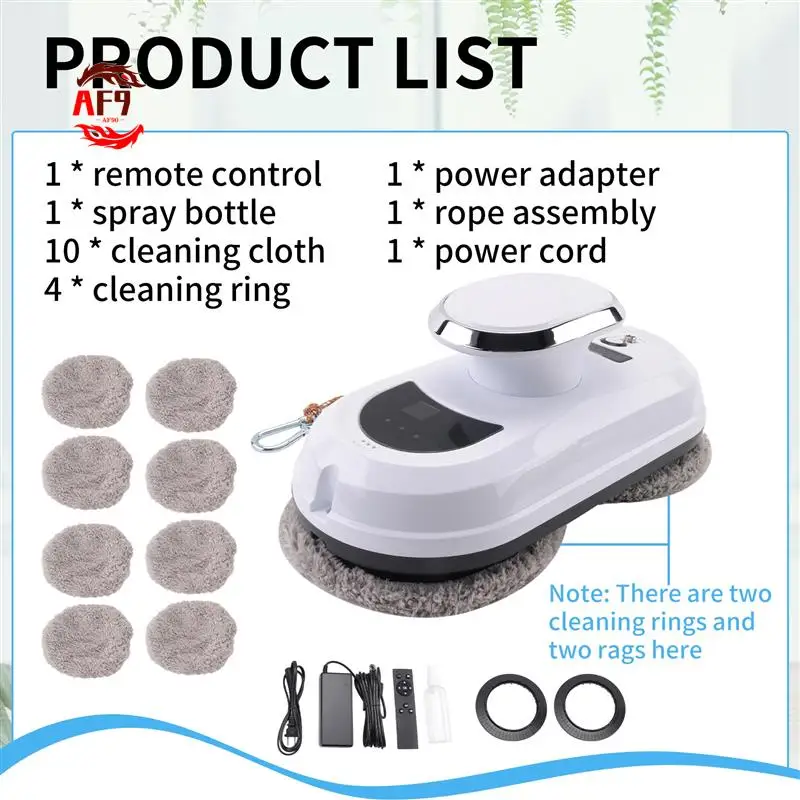 

AF90-Window Cleaner Robot Smart Glass Cleaning Robotic Strong Suction Remote Control Window Cleaning Robot