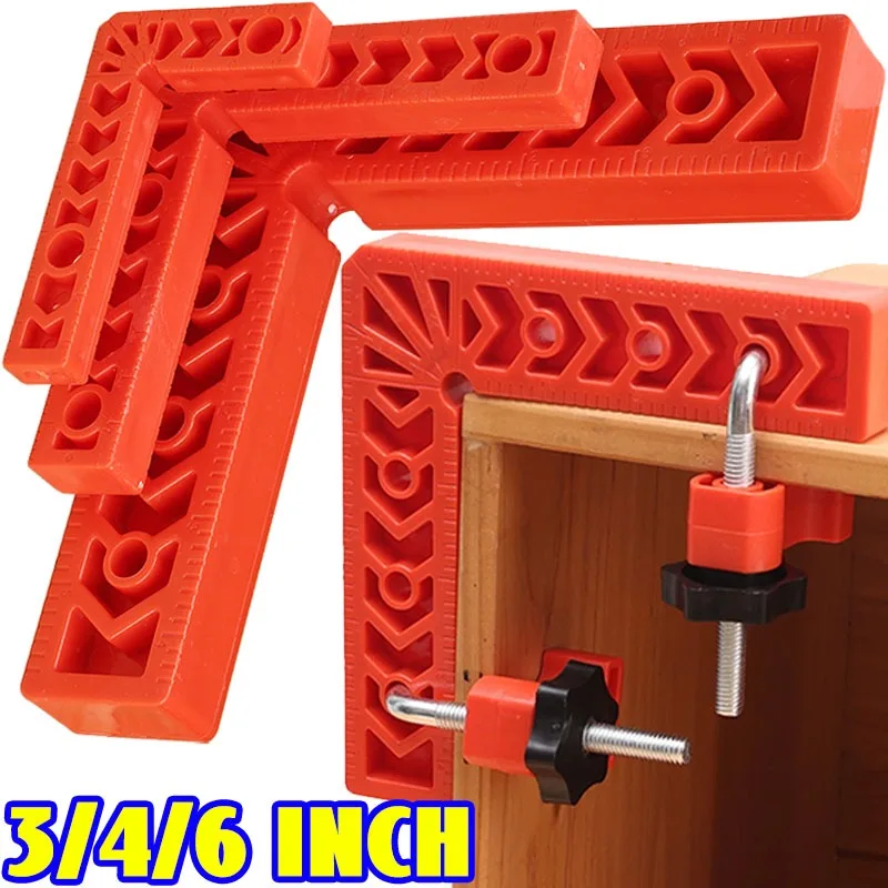 L شكل زاوية حاكم مكتشف دقيق متعدد الأغراض أداة قياس قوي البلاستيك مشبك معدني النجارة الجمعية قياس الزاوية اليمنى #1