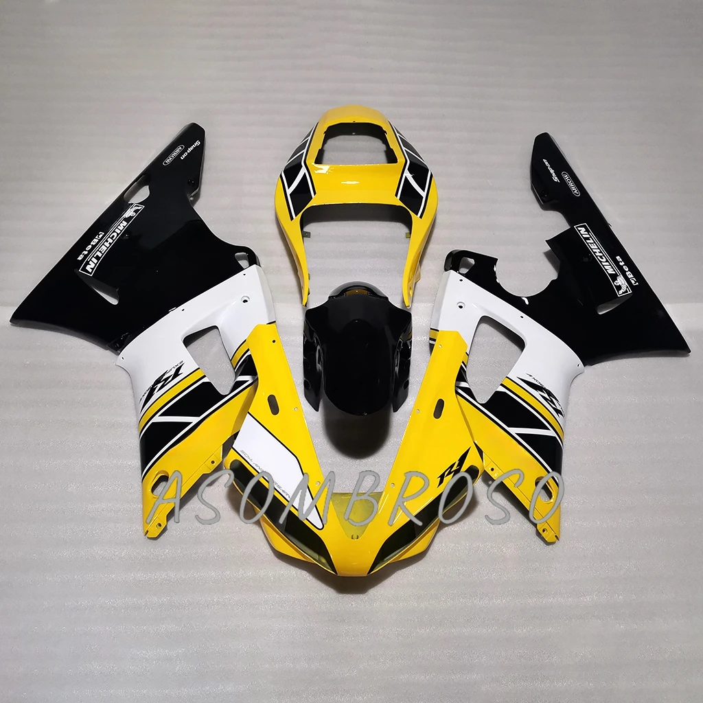 DIY Your Sportbike for YAMAHA 2000 2001 YZF1000 YZF-R1 00 01 YZFR1   Yellow Black Motorcycle Road Racing ABS Fairing Set