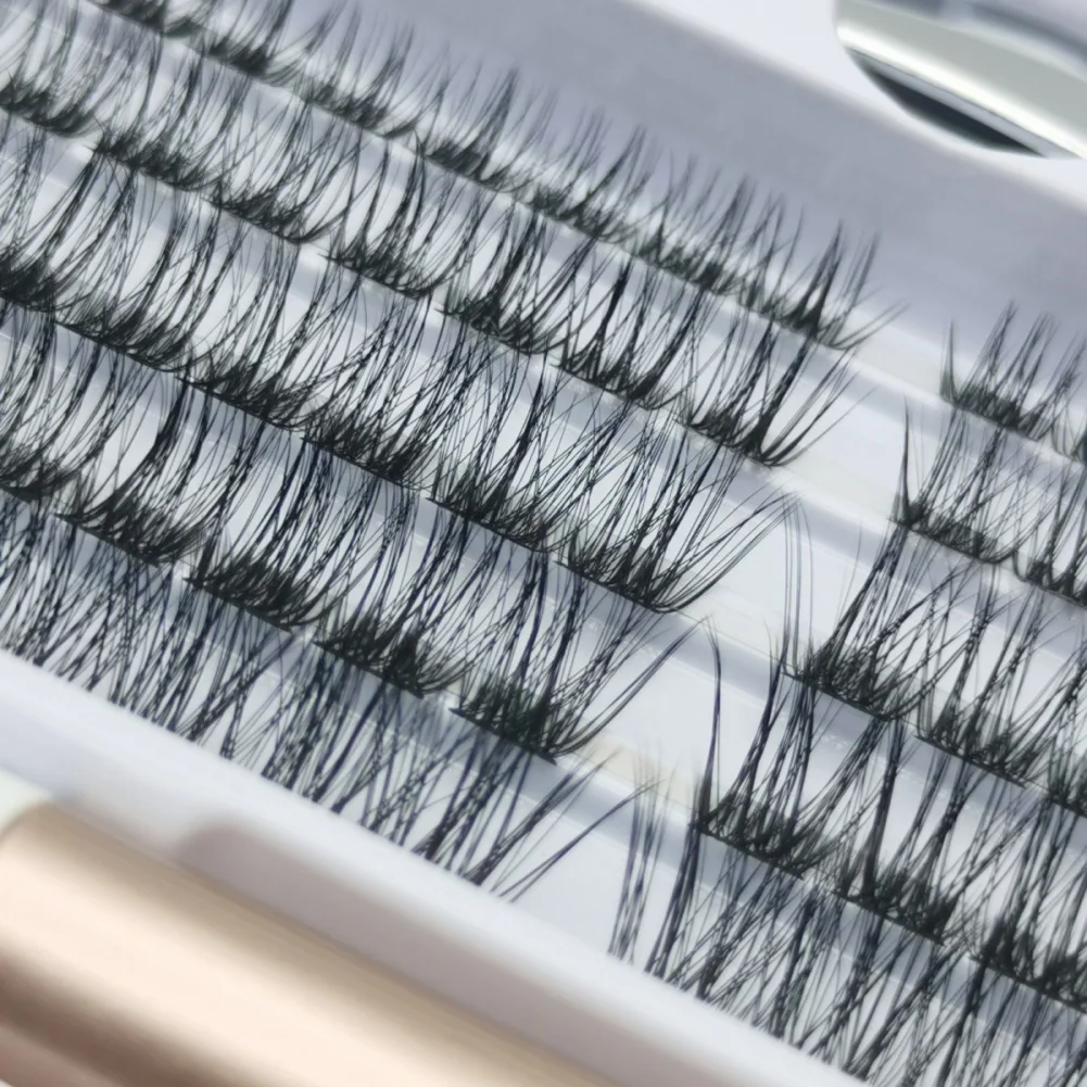 120 Cluster Wimpern verlängerung skit natürliche falsche Wimpern einzelne Wimpern wispy flauschige Wimpern verlängerung Kit Applikator Werkzeuge