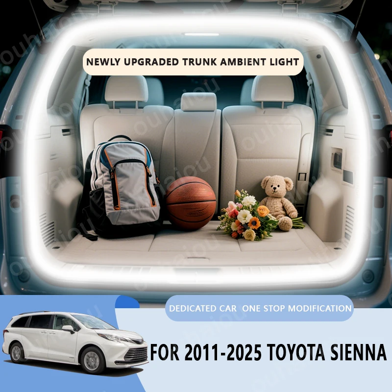 

For 2011-2025 Toyota Sienna trunk light modification light Atmosphere lights White warm white Rear Trunk LED Light Bar