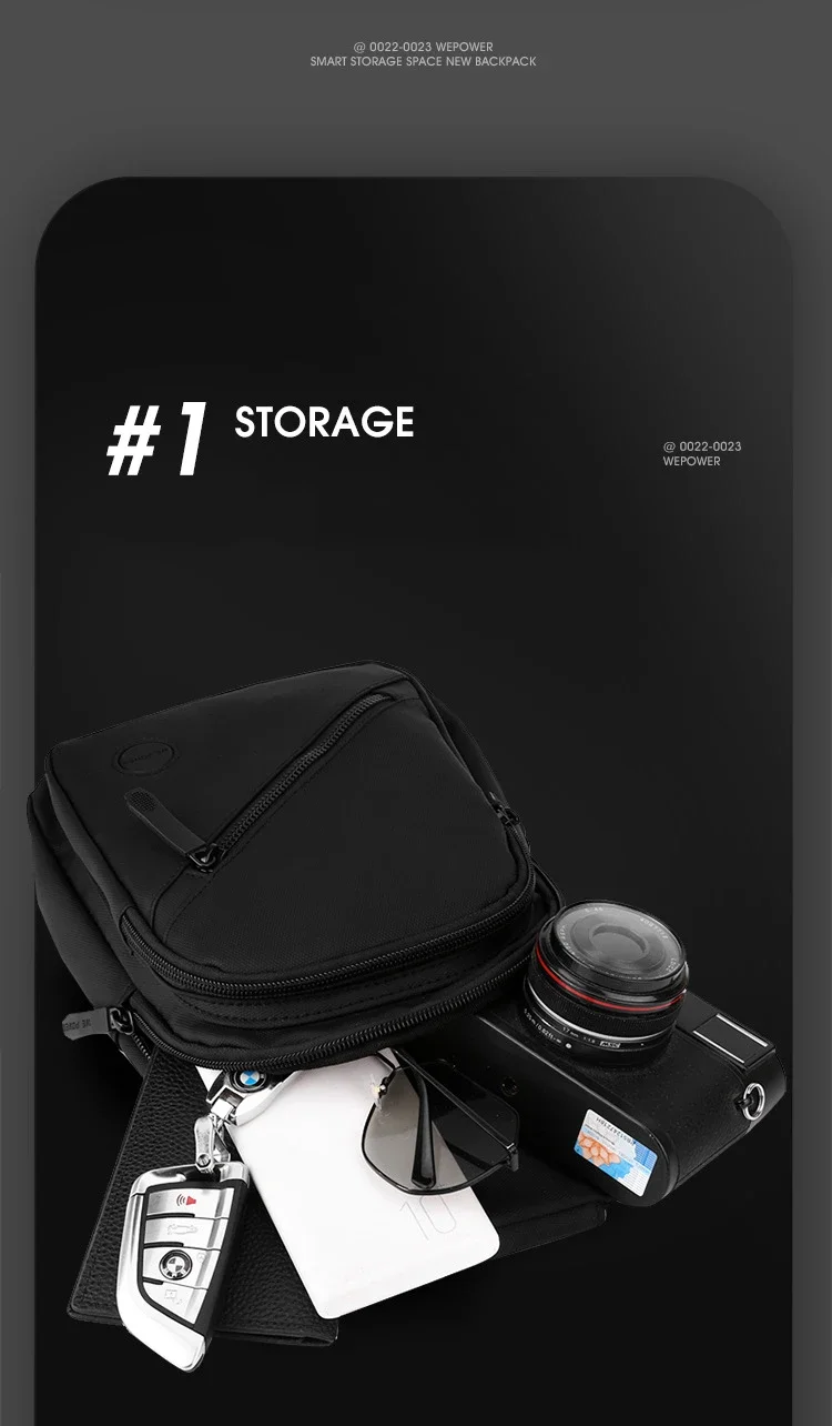 Lightweight Men's Chest Bag Image 5