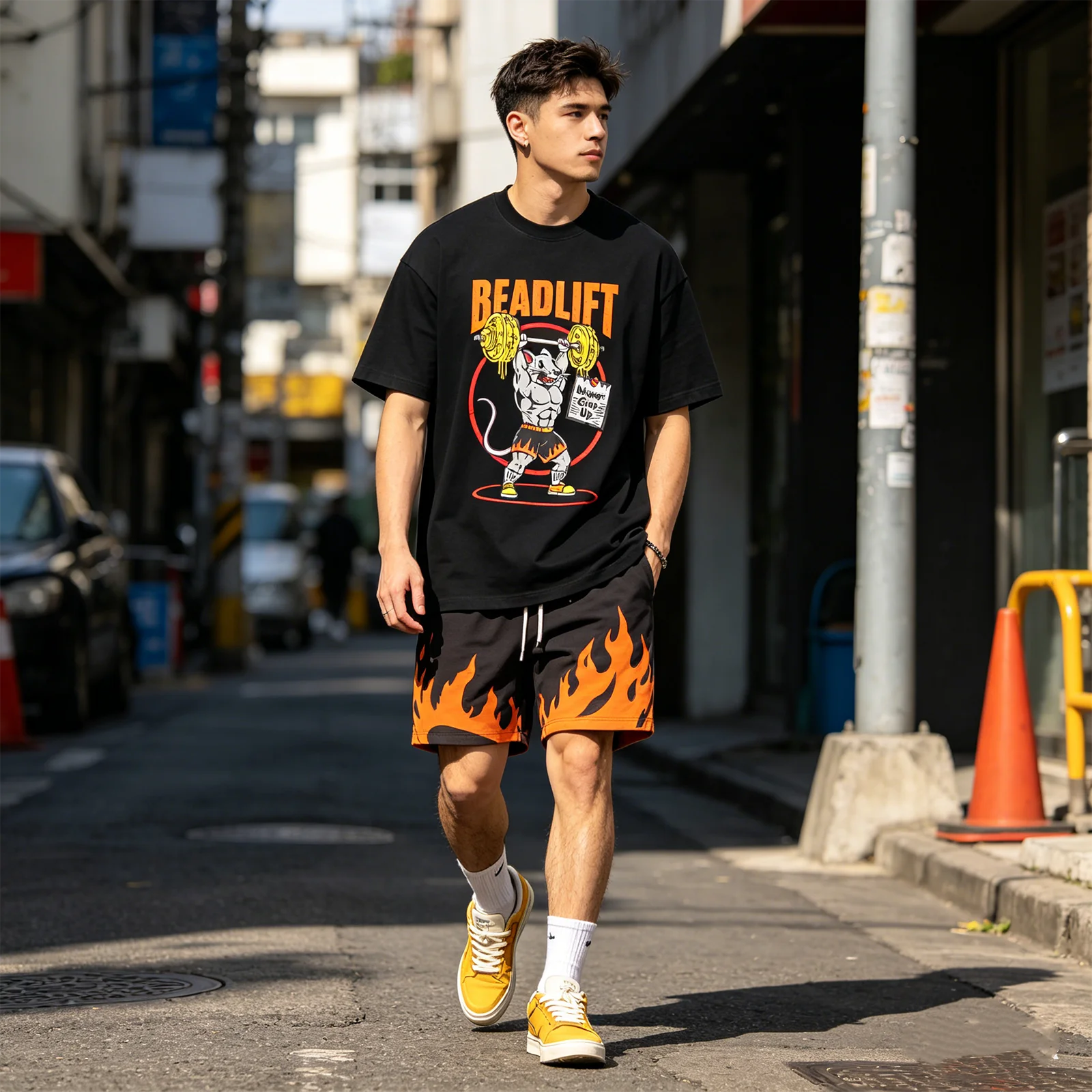 

Мужская забавная футболка с принтом мыши-тяжелоатлета, футболка с короткими рукавами, повседневные футболки для фитнеса, уличная одежда, модная мужская одежда