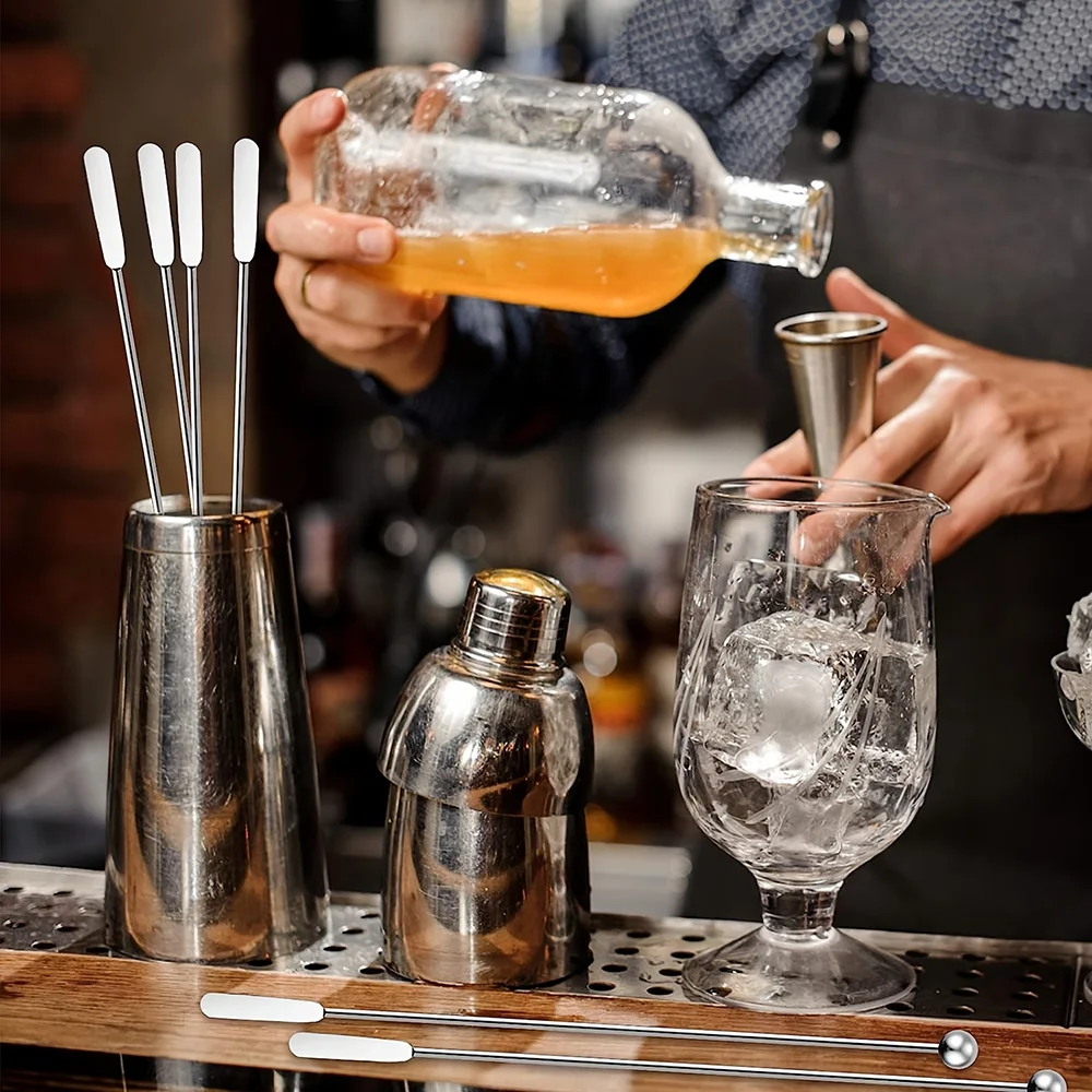 304 Stainless Steel Cocktail Drink Mixer Bar Stirring Mixing Sticks Puddler Muddler Ladle Stirrer Swizzle Sticks Bar Accessories