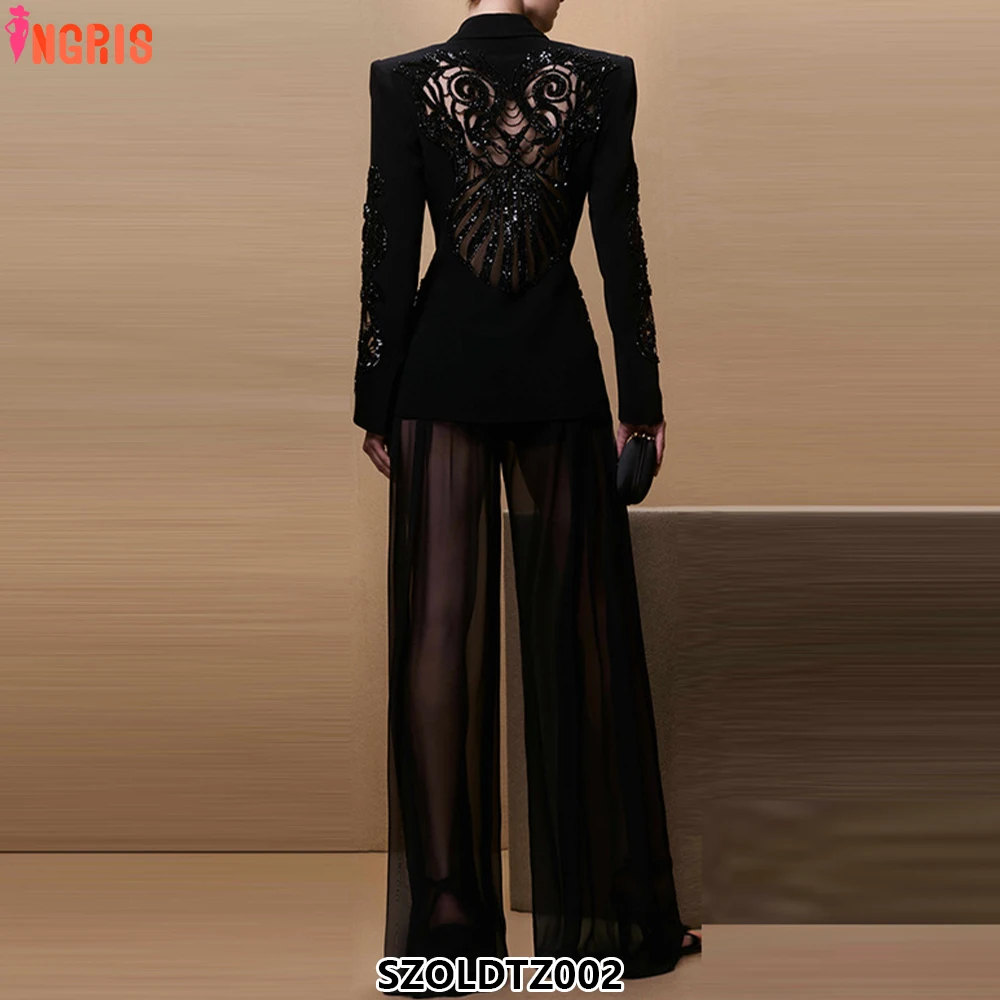 

2025 autumn and winter new star fashion heavy-duty three-dimensional butterfly suit pants suit-SZOLDTZ002