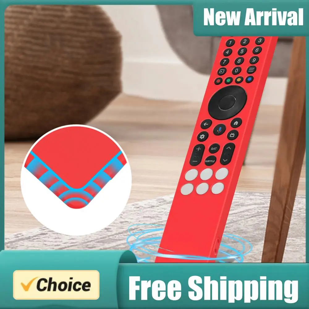 For TCL RC833A Silicone Remote Control Case Anti-Slip Drop-Proof RC Cover Anti-Scratch Television RC Shell Smart TV Accessories