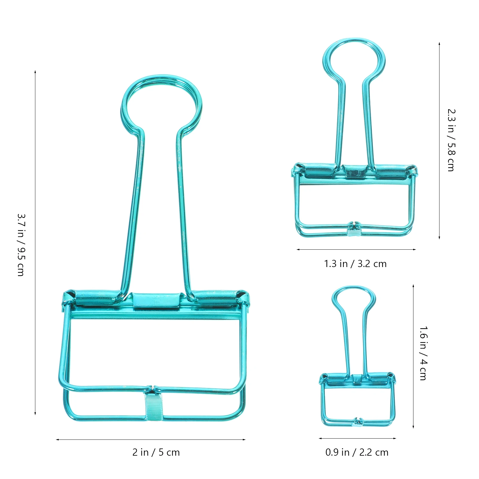

20 Pcs Elliot Folder Clips Office Supplies Colored Binder Medium Metal Stainless Steel Colorful