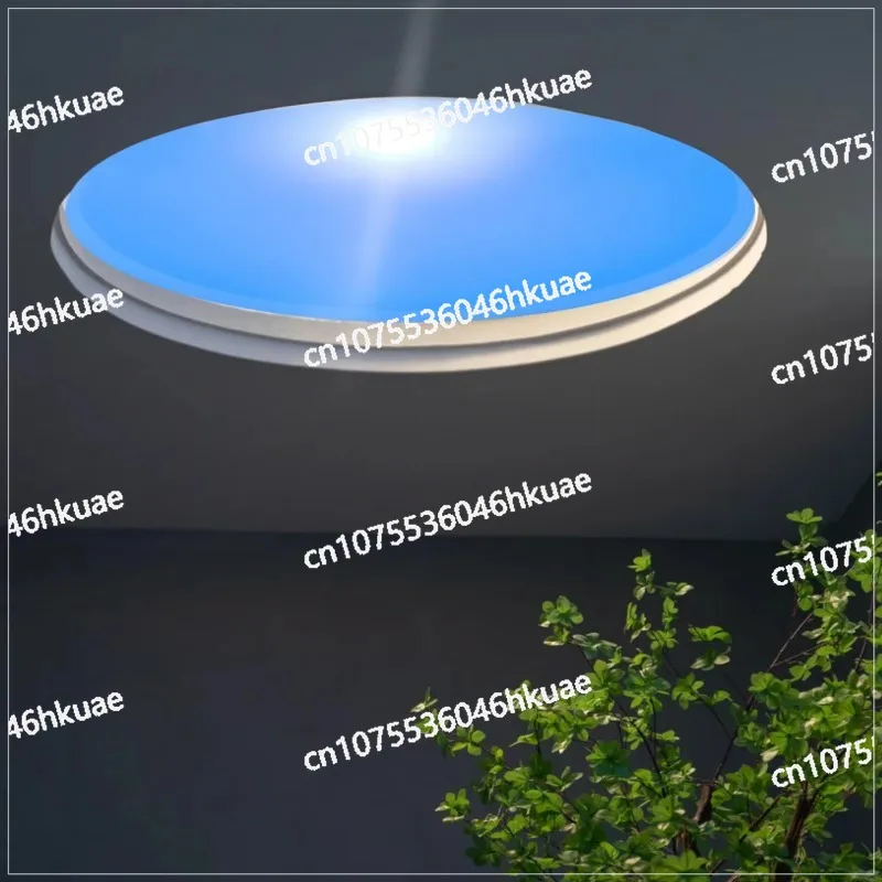 Colored Roof, Analog Light Emitting Diode Ceiling, Virtual Light Recessed Windows, Blue Sky