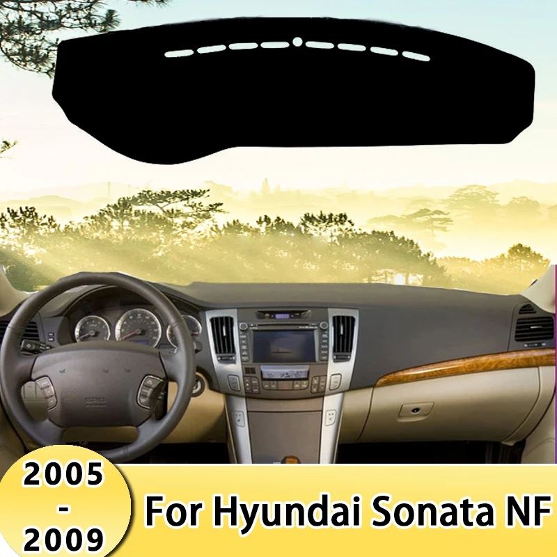 

Крышка приборной панели автомобиля, коврики от солнца, избегайте световых подушечек, защитные ковры для приборной панели для Hyundai Sonata NF 2005-2009 2006