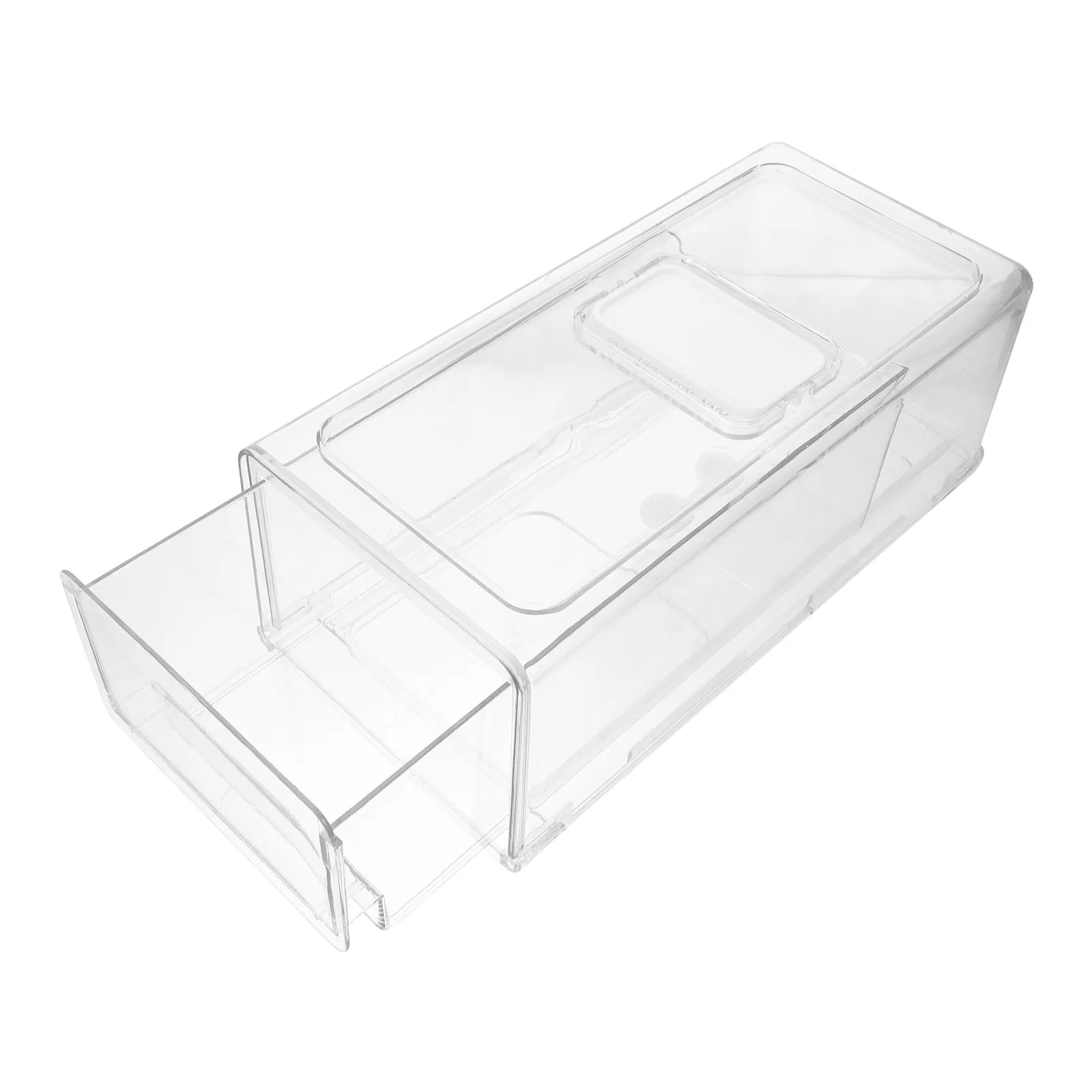 

Plastic Stackable Refrigerator Storage Boxes Fridge Case Drawer Freezer Containers Kitchen Accessories Vegetable Fruit ganizer