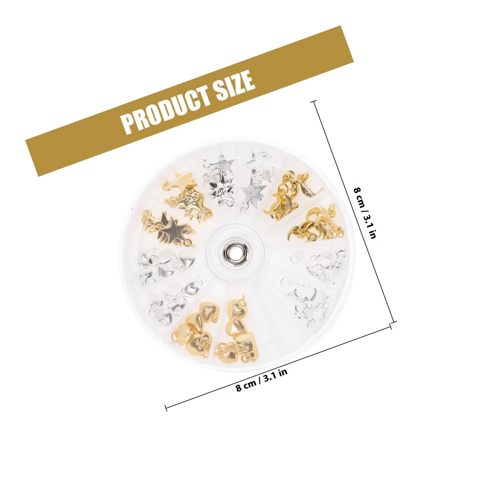 1 set di ciondoli per unghie, strumento di perforazione, ciondoli pendenti per manicure, accessori portatili leggeri per nail art, regalo, ciondolo per piercing per manicure