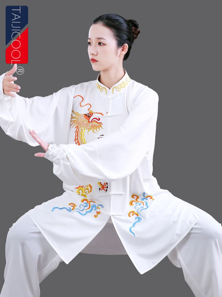 Embroidered Tai Chi Uniform for Women and Men, Kung Fu Clothing, Ba Duan Jin, Martial Arts Performance Costume, New