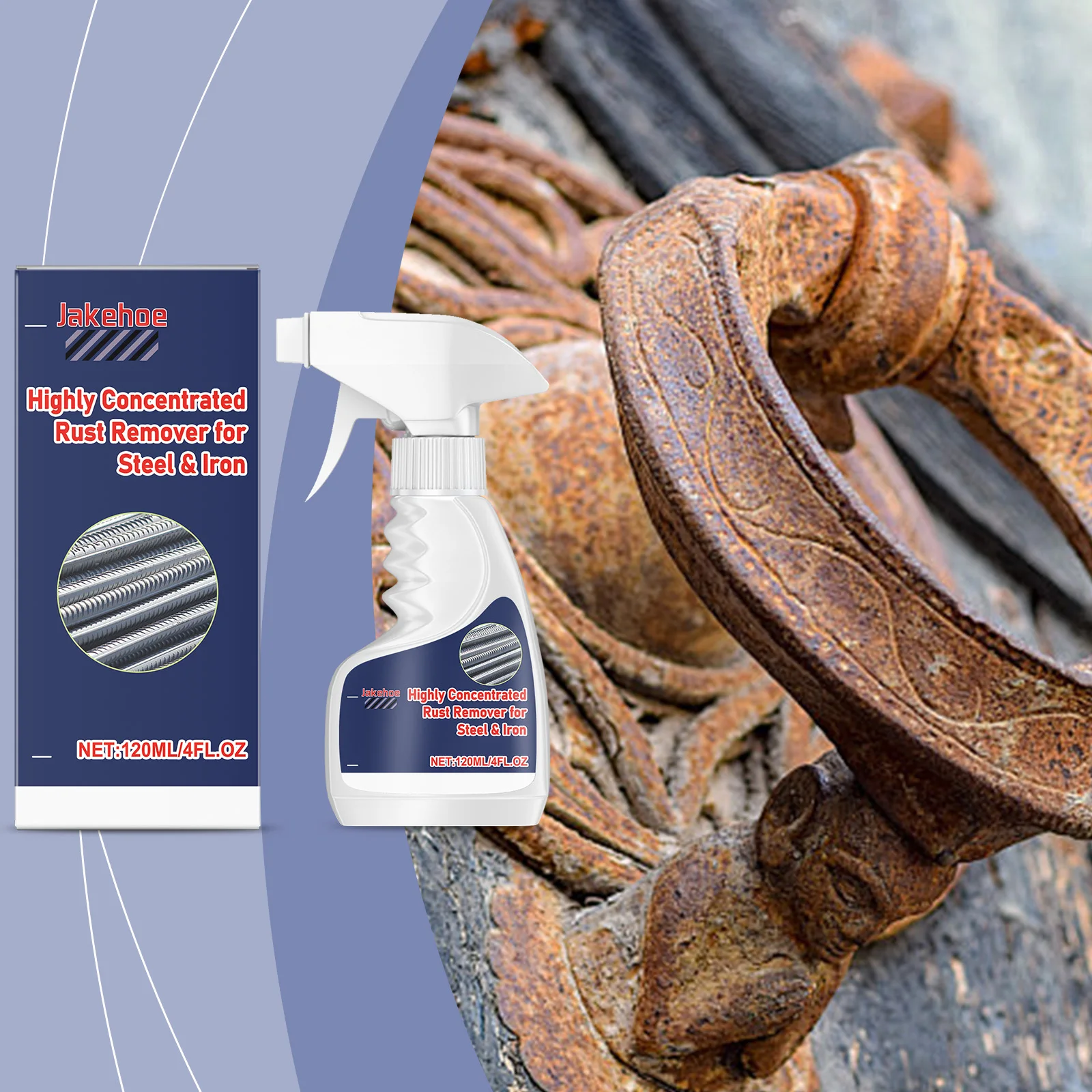 

Средство для удаления ржавчины с металла 120 мл, мощное чистящее средство для меди, латуни, железа, алюминия, стали, хрома, для ванной, туалета, раковины, кухни