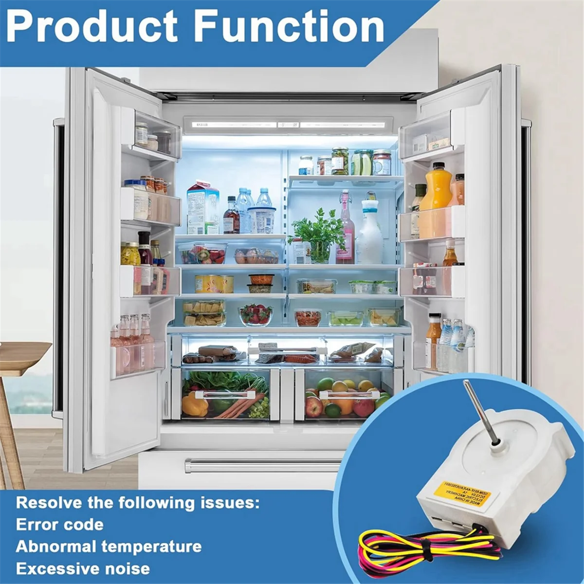 EAU 63923601   ODM-001F-4A Motor de ventilador condensador de geladeira Ventilador de porta dupla Motor DC para geladeira LG Haier