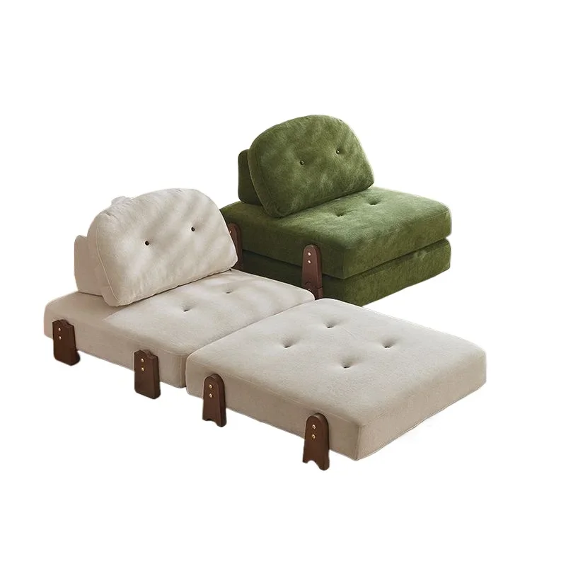 

Japanese-style module sofa combination small apartment solid wood tofu block living room square lazy tatami single Nordic